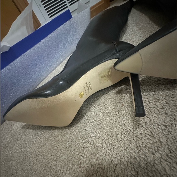 Stuart Weitzman UltraStuart 100 Stretch Boot BLACK SIZE 7 - Picture 8 of 9